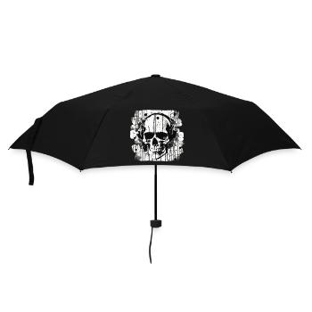 Skull Splash Trash Polka Tattoo - Umbrella (small) - black - Front