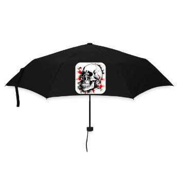 Crâne Trash Polka Biker Culture - Parapluie standard - noir - Devant