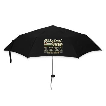 Juli 1952 Original Geburtstagsgeschenk 1952 - Regenschirm (klein) - Schwarz - Vorne
