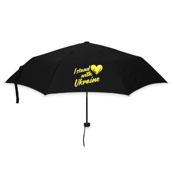 I stand with Ukraine - Umbrella (small) - black - Front