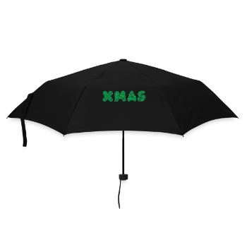 Happy XMAS: Festive Letter Art - Umbrella (small) - black - Front