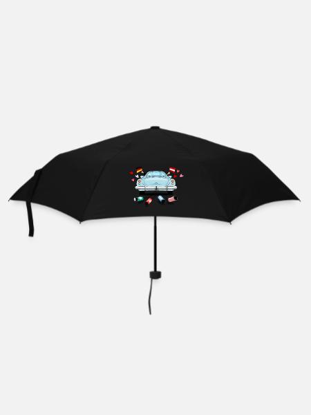 Deutschland Österreich Hochzeit - Regenschirm (klein) - Schwarz