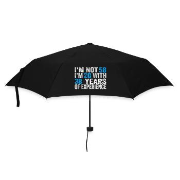 58 Years Old Birthday Funny Birthday Idea Humor 58 - Umbrella (small) - black - Front
