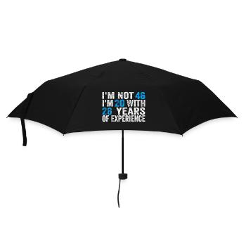 46 Years Old Birthday Funny Birthday Idea Humor 46 - Umbrella (small) - black - Front