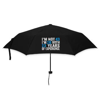 43 Years Old Birthday Funny Birthday Idea Humor 43 - Umbrella (small) - black - Front