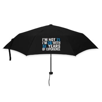 71 Years Old Birthday Funny Birthday Idea Humor 71 - Umbrella (small) - black - Front