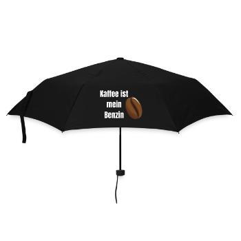 Kaffee ist mein Benzin - Regenschirm (klein) - Schwarz - Vorne