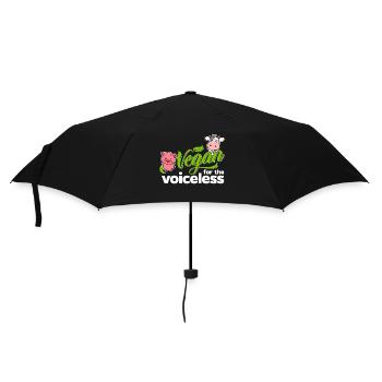 Vegan pour les sans voix (vache) - Parapluie standard - noir - Devant