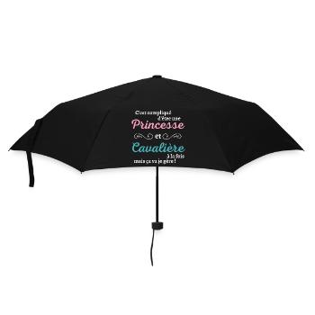 Humour cheval cadeau femme enfant équitation - Parapluie standard - noir - Devant