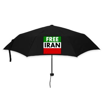 Free iran - Regenschirm (klein) - Schwarz - Vorne
