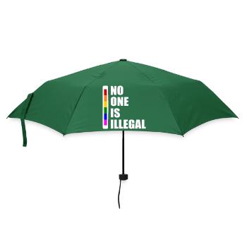 No one is illegal - Umbrella (small) - bottlegreen - Front