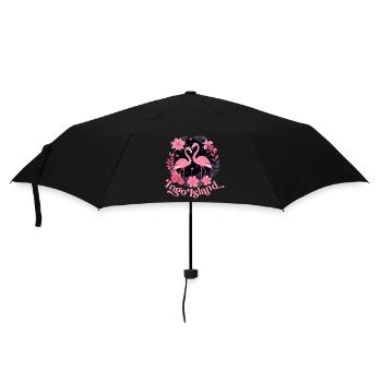 Chemise Flamingo pour les amis romantiques de vacances - Parapluie standard - noir - Devant