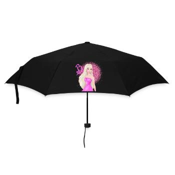 Poupée culte en rose - Parapluie standard - noir - Devant