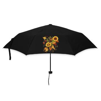 Herbstranke - Regenschirm (klein) - Schwarz - Vorne