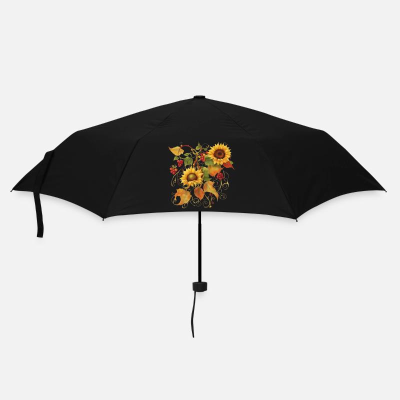 Herbstranke - Regenschirm (klein) - Schwarz