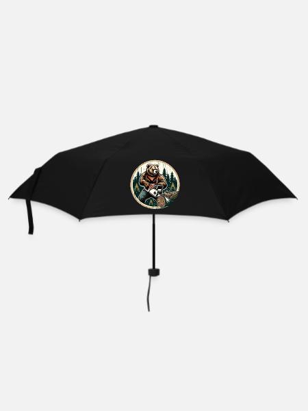 Bûcheron Bear Power et nature en harmonie - Parapluie standard - noir