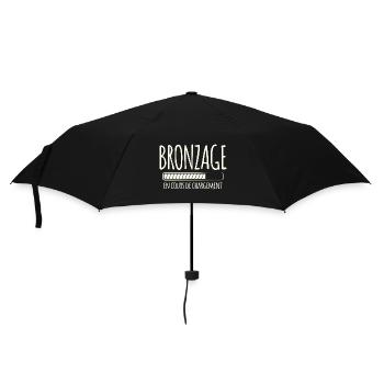 Tan Loading, Summer, Vacation, French - Umbrella (small) - black - Front