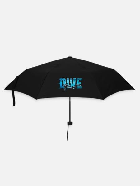 Tauchen - Regenschirm (klein) - Schwarz