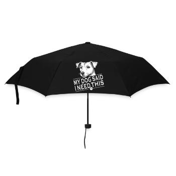Jack Russell Hund Line-Art My Dog Said I Need this - Regenschirm (klein) - Schwarz - Vorne