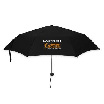 Marathon runners sprinting athlete no excuses - Umbrella (small) - black - Front