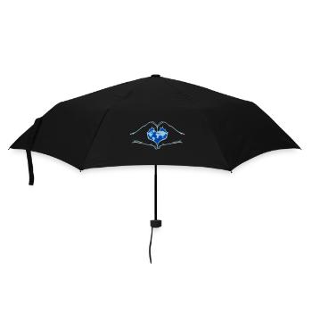 Forme de coeur d’amour du monde - Parapluie standard - noir - Devant
