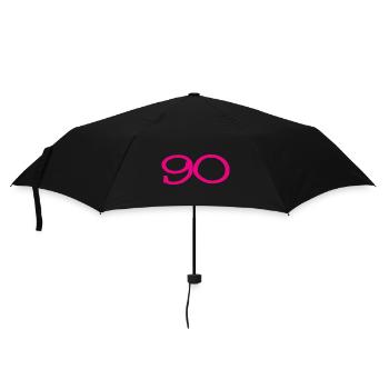 90. 90 ANS. 90e ANNIVERSAIRE. ANNIVERSAIRE 90 ANS. - Parapluie standard - noir - Devant