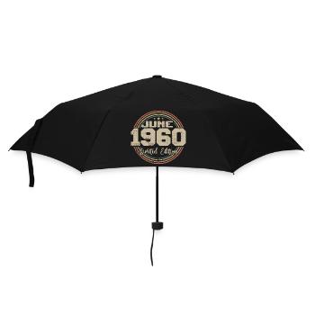 Born in June 1960 Birthday 11960 June 1960 June - Umbrella (small) - black - Front