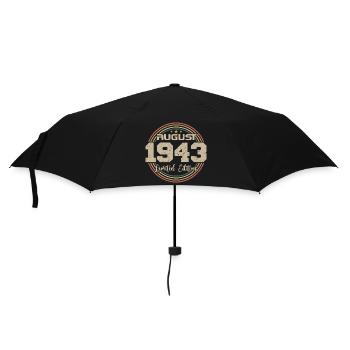 Millésime Né(e) Août 1943 Cadeau Anniversaire 1943 - Parapluie standard - noir - Devant