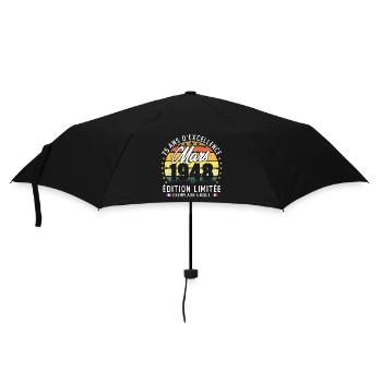 Vintage Cadeau Anniversaire 75 Ans Mars 1948 - Parapluie standard - noir - Devant
