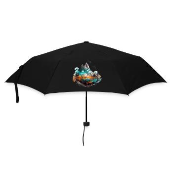 Landscape Forest Fantasy Design - Umbrella (small) - black - Front