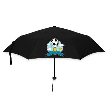 Plaque nominative de ballon à air chaud de football bleu - Parapluie standard - noir - Devant