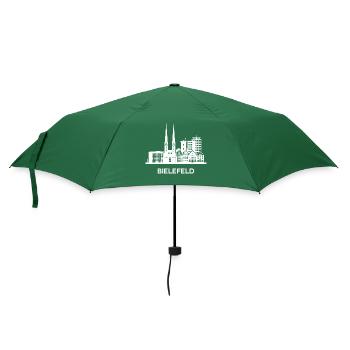 Bielefeld, weiß - Regenschirm (klein) - Flaschengrün - Vorne