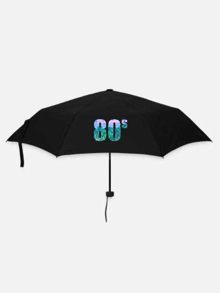 80s - Regenschirm (klein) - Schwarz