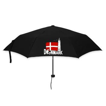 Denmark Blavand Fyr Lighthouse Holiday - Umbrella (small) - black - Front