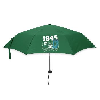 Jahrgang Geboren 1945 Geburtstagsgeschenk 1945 - Regenschirm (klein) - Flaschengrün - Vorne