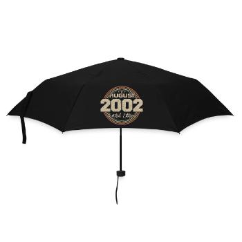 Millésime Né(e) Août 2002 Cadeau Anniversaire 2002 - Parapluie standard - noir - Devant