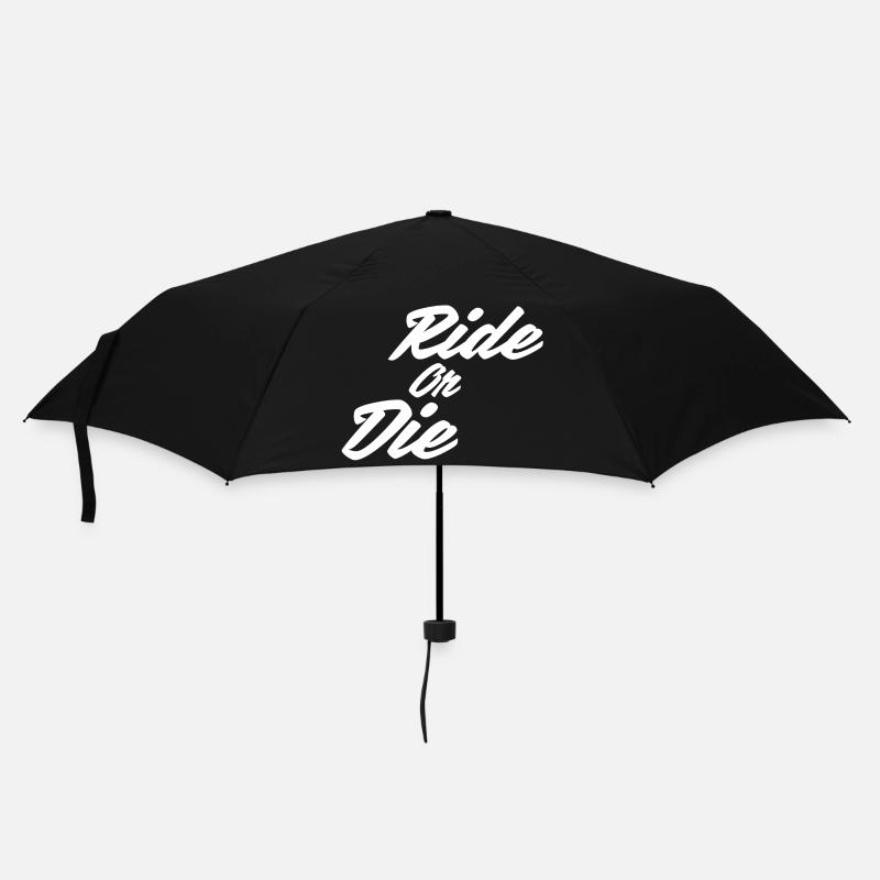 Ride or Die - Regenschirm (klein) - Schwarz
