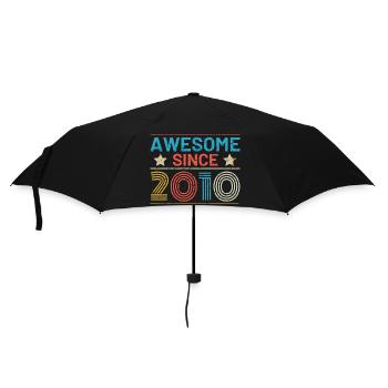Awesome seit 2010 - Regenschirm (klein) - Schwarz - Vorne