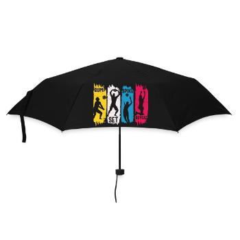 Bump set spike repeat cool volleyball saying - Umbrella (small) - black - Front