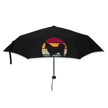 Islandhund Vintage Retro - Regenschirm (klein) - Schwarz - Vorne