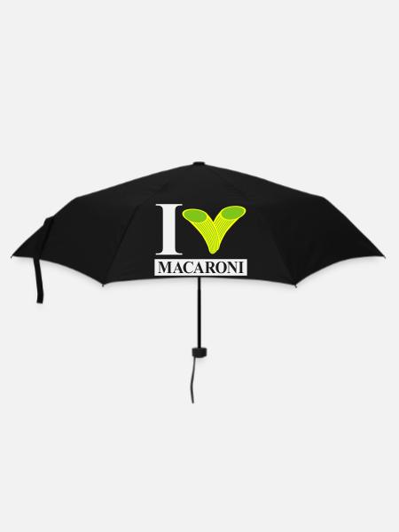I love macaroni - Umbrella (small) - black