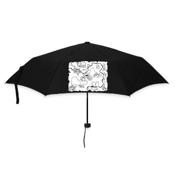 Pirate Adventure Treasure Map - Umbrella (small) - black - Front