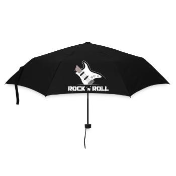 e guitar Symbol Gitarre music musician rock n roll - Regenschirm (klein) - Schwarz - Vorne