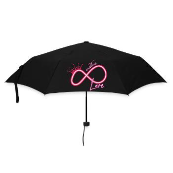 Infinity sign neon endless love - Umbrella (small) - black - Front