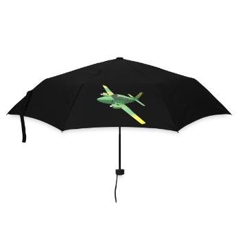 Zweimotoriges Propellerflugzeug - Regenschirm (klein) - Schwarz - Vorne