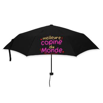 Meilleure Copine du Monde Fille Cadeau Femme Amie - Parapluie standard - noir - Devant