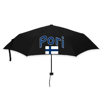 Pori finland flag - Umbrella (small) - black - Front