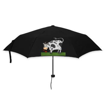 Stier - Regenschirm (klein) - Schwarz - Vorne