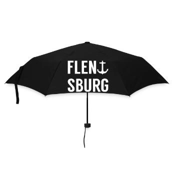 Flensburg Anker - Regenschirm (klein) - Schwarz - Vorne