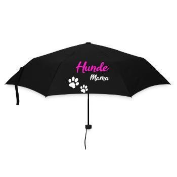 Hunde Mama Geschenk white - Regenschirm (klein) - Schwarz - Vorne